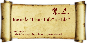 Neumüller László névjegykártya