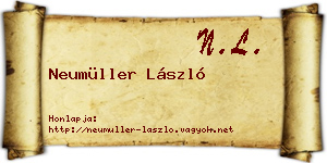 Neumüller László névjegykártya